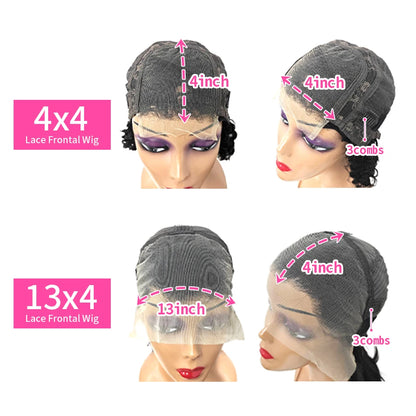 180 High Density Lace Wigs 13x4 Short Bob