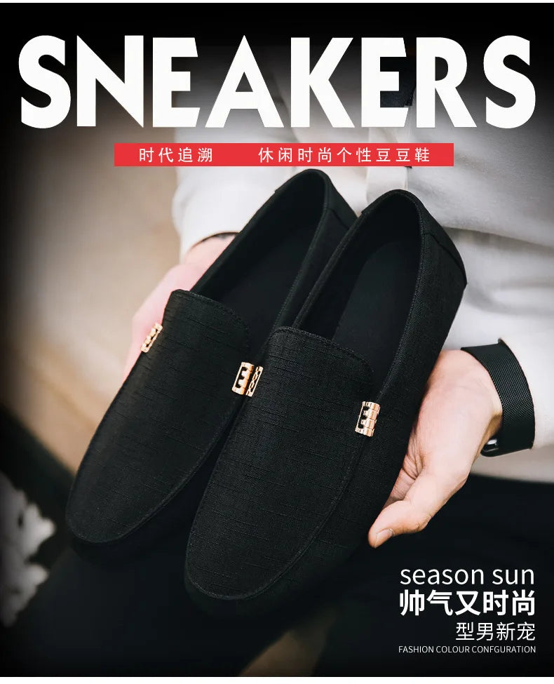 Black Loafers for Men.
Soft Bottom Casual Shoes. Classic Comfort Moccasins Shoes 
Man Flat Driving Shoes Light For Walking.