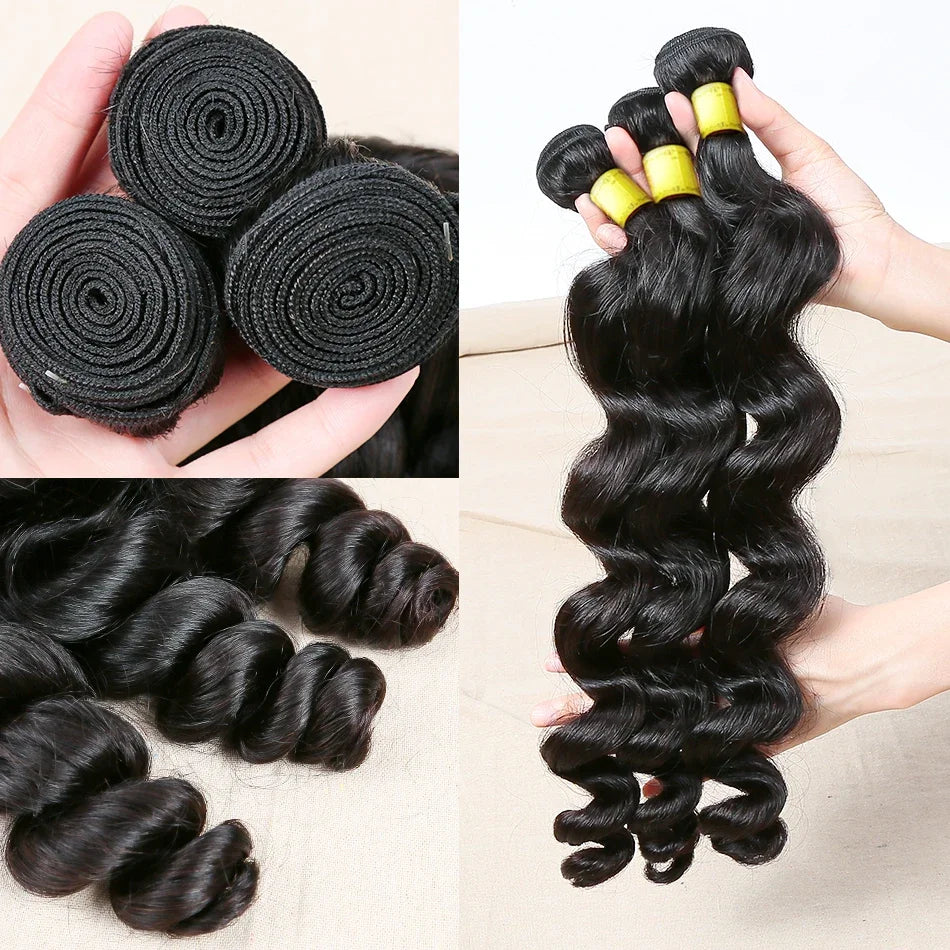 Human Hair. 30 32 40 Inches Double Weft Human Hair