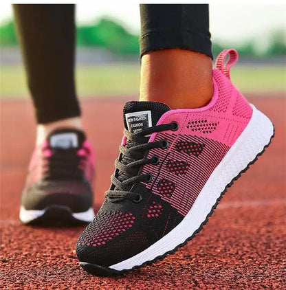 2024 New Fashion Sneakers For Women Breathable Trainers Outdoor Women Sneakers Mesh Fabric Lace Up Female Footwear Shoes Women