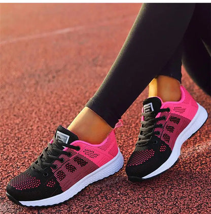 2024 New Fashion Sneakers For Women Breathable Trainers Outdoor Women Sneakers Mesh Fabric Lace Up Female Footwear Shoes Women