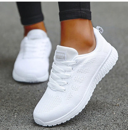 Fashion 2024 New Sneakers For Women Breathable Outdoor Plus Size Women Sneakers Mesh Fabric Lace Up Female Footwear Shoes Women