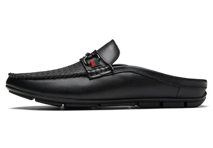 Luxury Brand Designer Summer Shoes,
Genuine Leather Casual Slip On Half Shoes. Men LoafersFlats