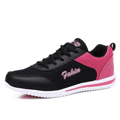 Breathable 2024 New Sneakers For Women Fashion Solid Color Soft Women Sneakers Mesh Fabric Lace Up Female Footwear Ladies Shoes