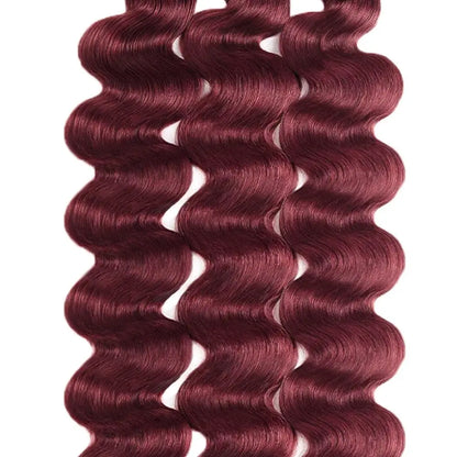 Hair Bundles. Brazilian Red Color Human Hair Bundles