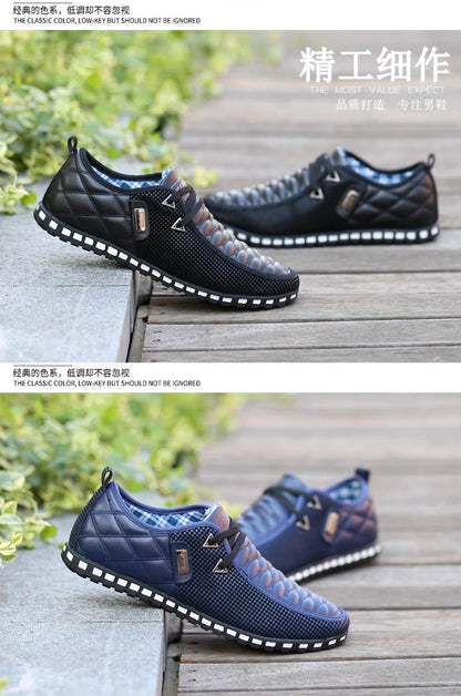 Breathable Light Weight White Sneakers. 
Driving Shoes, Autumn Men's Casual Shoes.