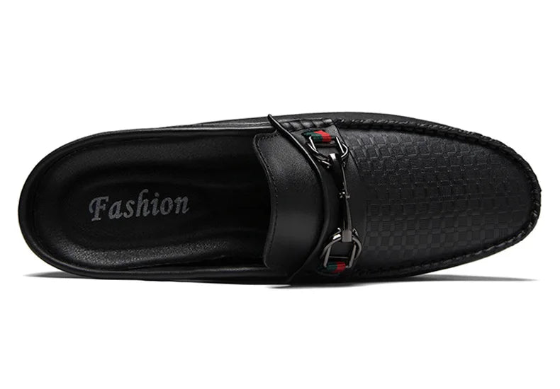 Luxury Brand Designer Summer Shoes,
Genuine Leather Casual Slip On Half Shoes. Men LoafersFlats