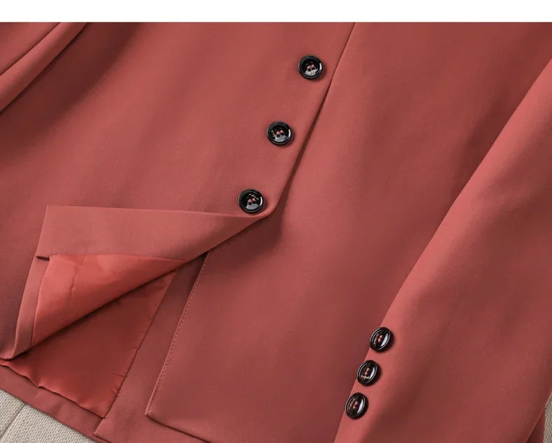 Red Coffee Apricot Ladies Jacket