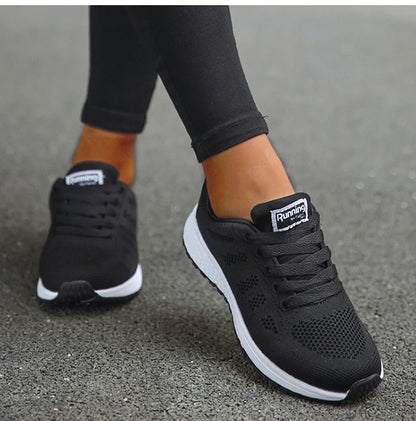 Fashion 2024 New Sneakers For Women Breathable Outdoor Plus Size Women Sneakers Mesh Fabric Lace Up Female Footwear Shoes Women