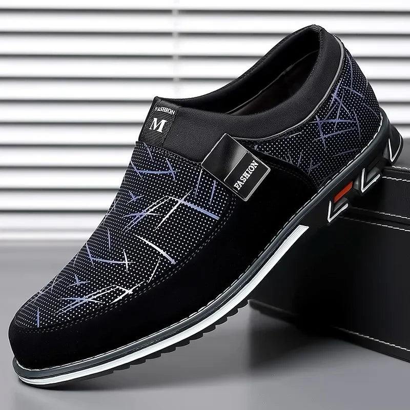 Black Casual Shoes for Men 
Classic Leather, Elegant, Mens Stylish Soft-soled Shoes. Business Lace-Up Office Men Shoes