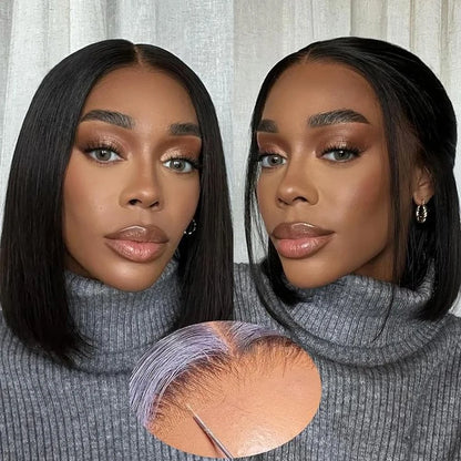 Short 13x4 HD Transparent Lace Frontal Wig