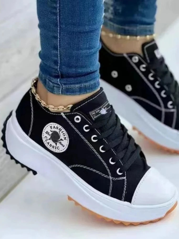 2024 New Fashion Summer Women Casual Classic Sneakers Women Platform Sport Comfort Shoes Female Lace up Tennis Shoes Size 43