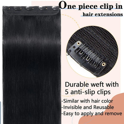 One Piece Clip in Human Hair Extensions