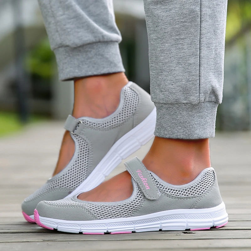 Fashion Breathable 2024 New Women's Sneakers Outdoor Comfortable Women Sneakers Mesh Fabric Ladies Shoes Female Footwear