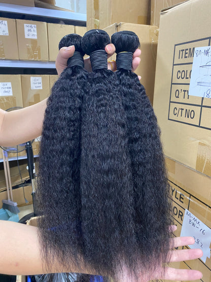 Human Hair Bundles. Kinky Straight Human Hair Bundles