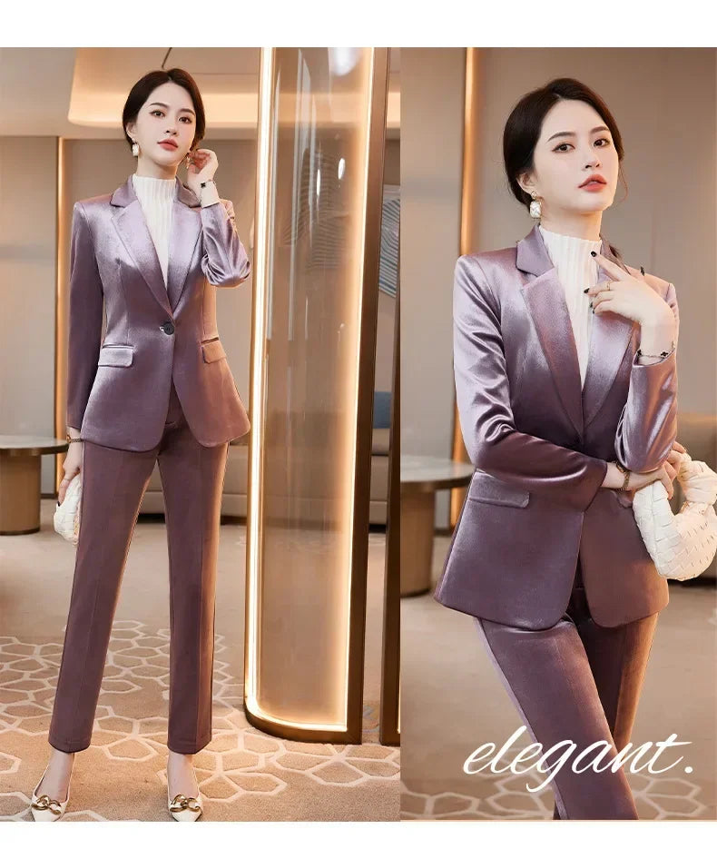 Velvet Formal Women Blazer Jacket