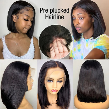 Short 13x4 HD Transparent Lace Frontal Wig