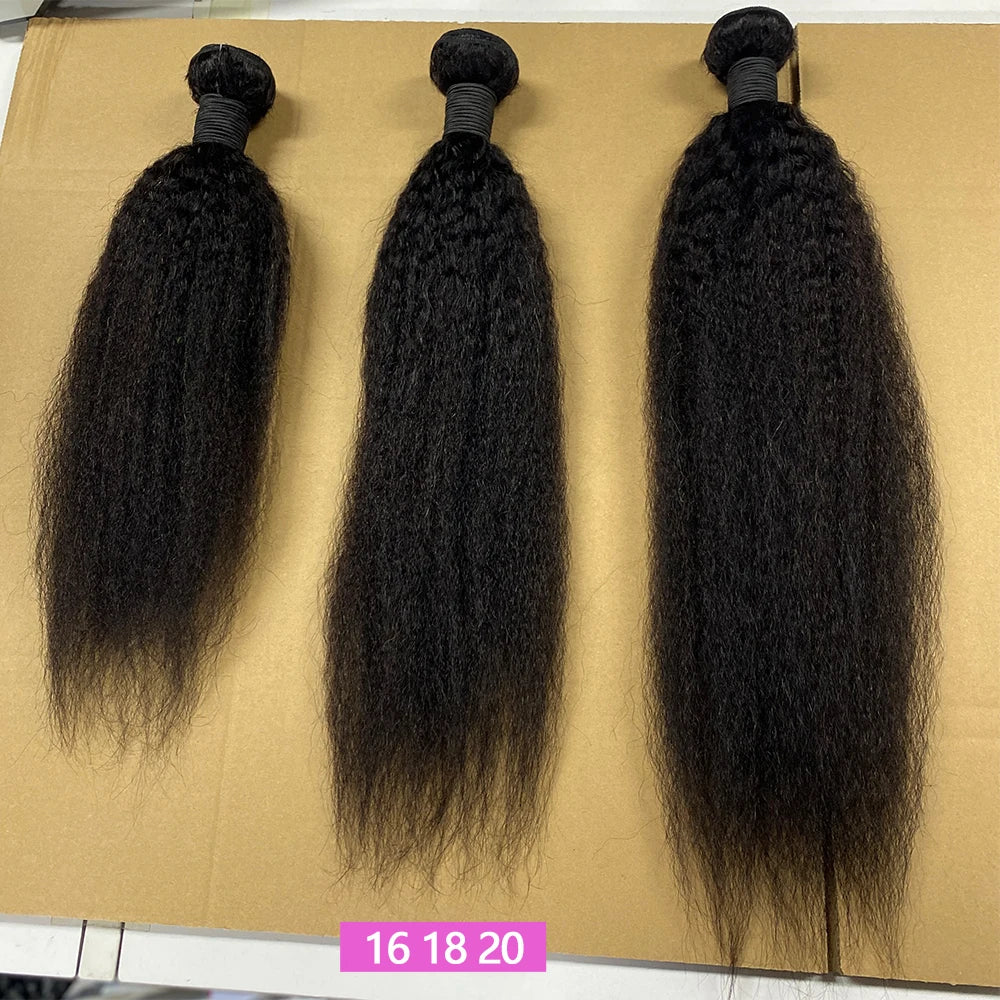 Human Hair Bundles. Kinky Straight Human Hair Bundles