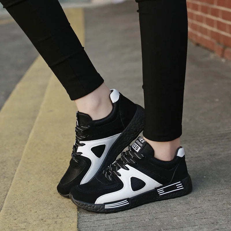 Female Casual Shoes Woman 2022 New Fashion Lace-up Sneakers Women Shoes Flat Breathable Mesh Ladies Shoes Women's Sneakers