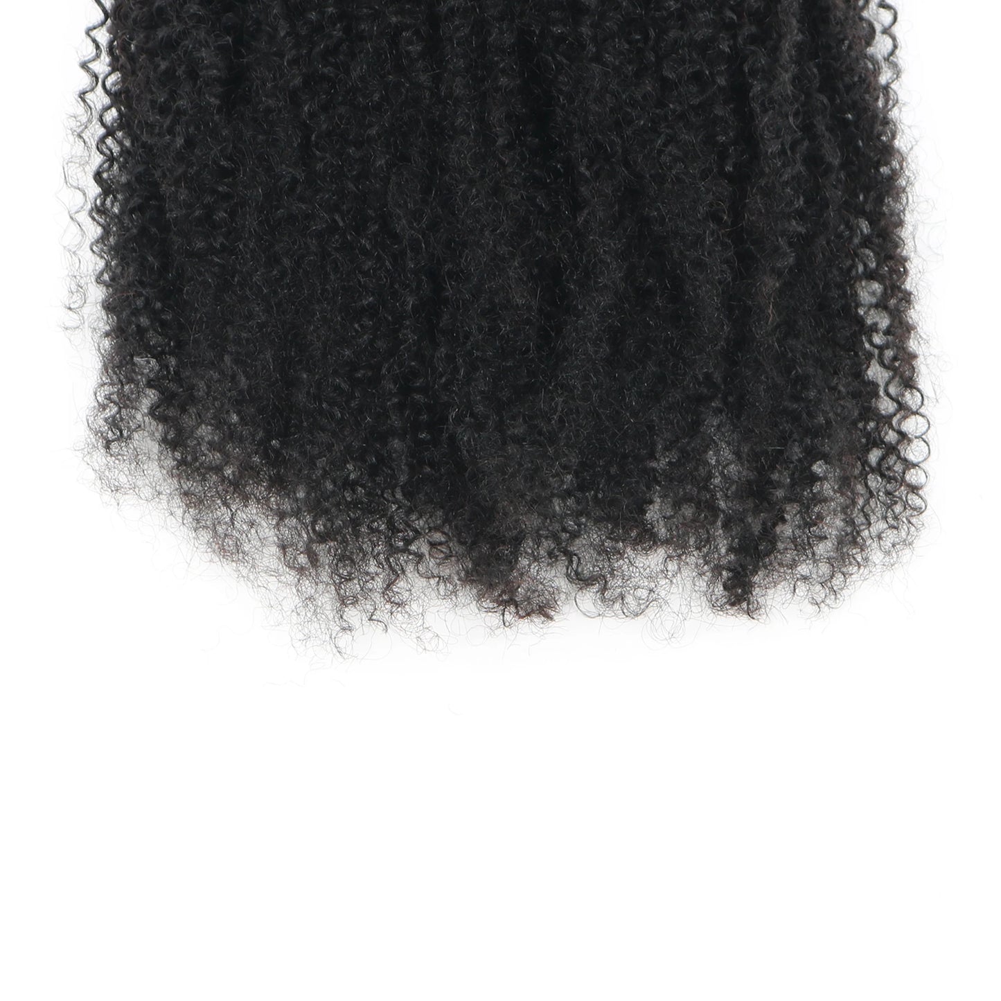 Curly Human Hair Clip in Drawstring Ponytail Wig