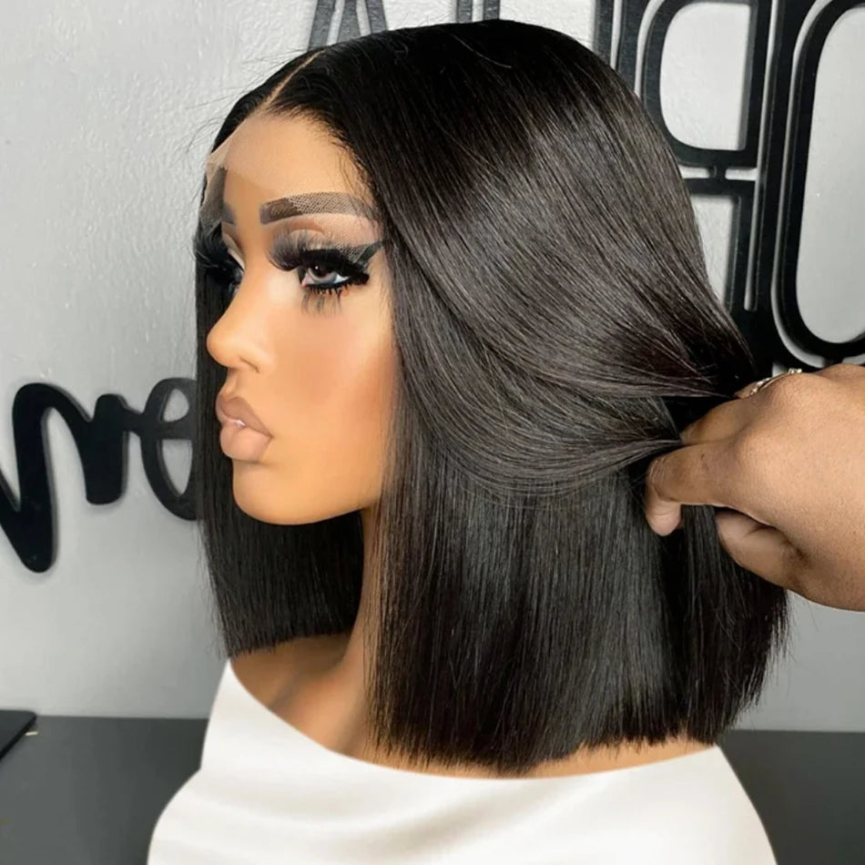 Short 13x4 HD Transparent Lace Frontal Wig