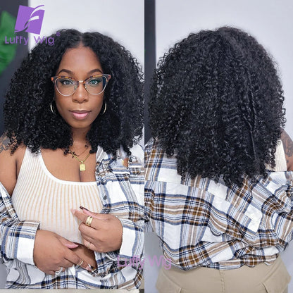 Tight Afro Kinky Curly V Part Wig