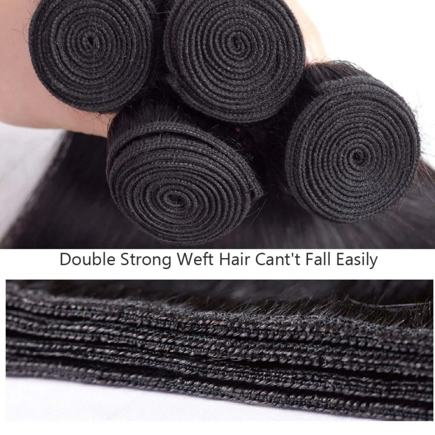 Human Hair Extensions. 3 4 Bundles Raw Virgin Remy Hair Extensions