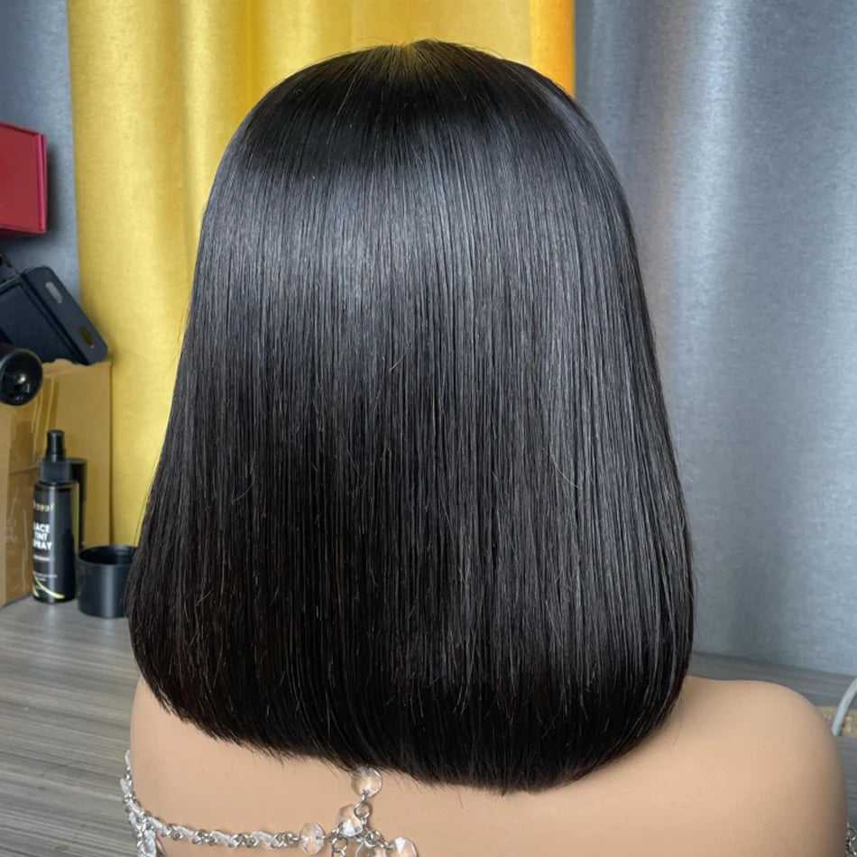 Short 13x4 HD Transparent Lace Frontal Wig