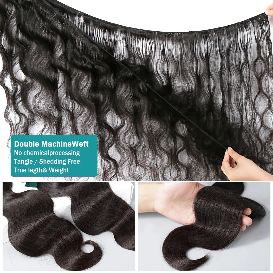 30 34 Inch Body Wave Bundles Human Remy Hair