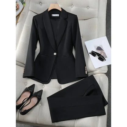 Blue Khaki Black Ladies Work Suit